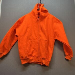 Trailcrest Hoodie Mens Large Orange Full Zip Fleece Hunting Safety Sweatshirt